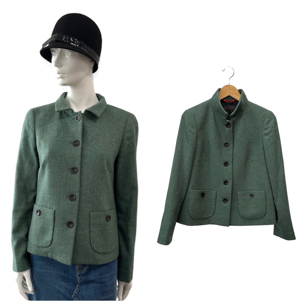 Nina McLemore Herringbone Lambswool Blazer